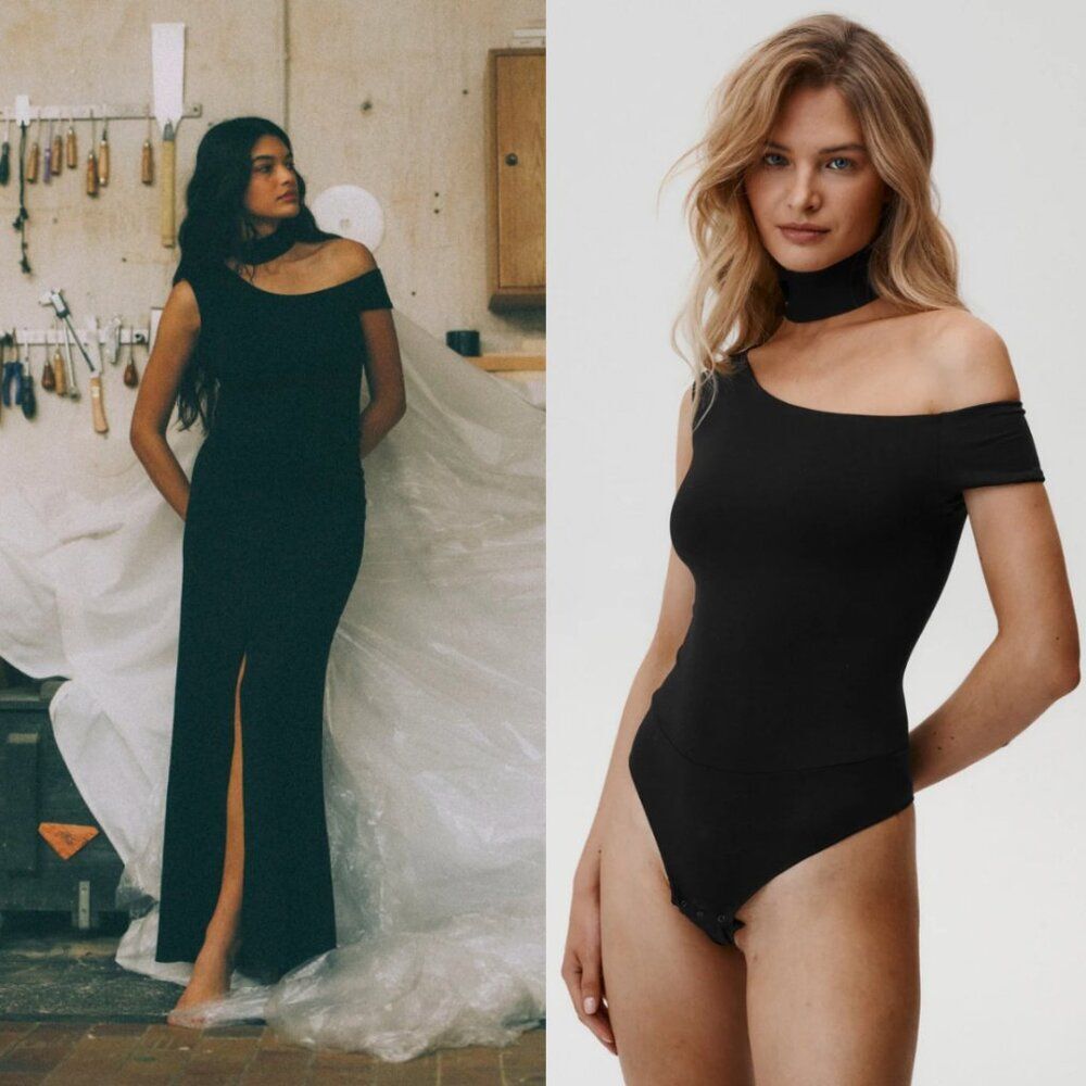 NWT Undress Code Revolve Virgo Bodysuit Black Size Small